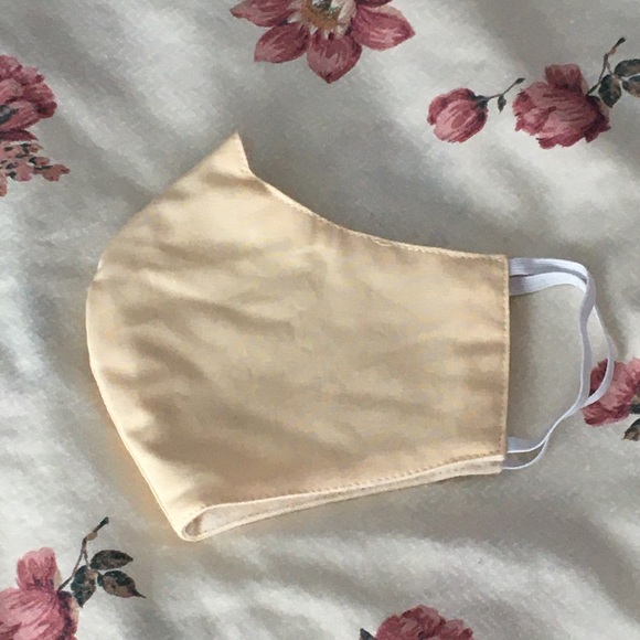 Fair Yellow, Solid Quality Face Mask - Picture 3 of 6